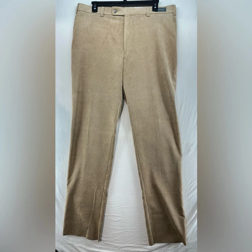 Ballin Relax Comfort Eze Mark Corduroy Trouser Pant Tan Size‎ 40 NEW With Tags